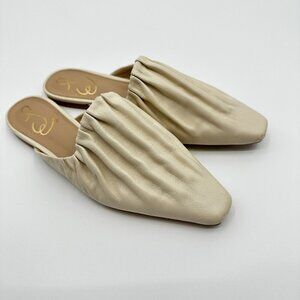 Sam Edelman Ivory Leather Cecilia Mule Slip On Shoes Women's 7.5